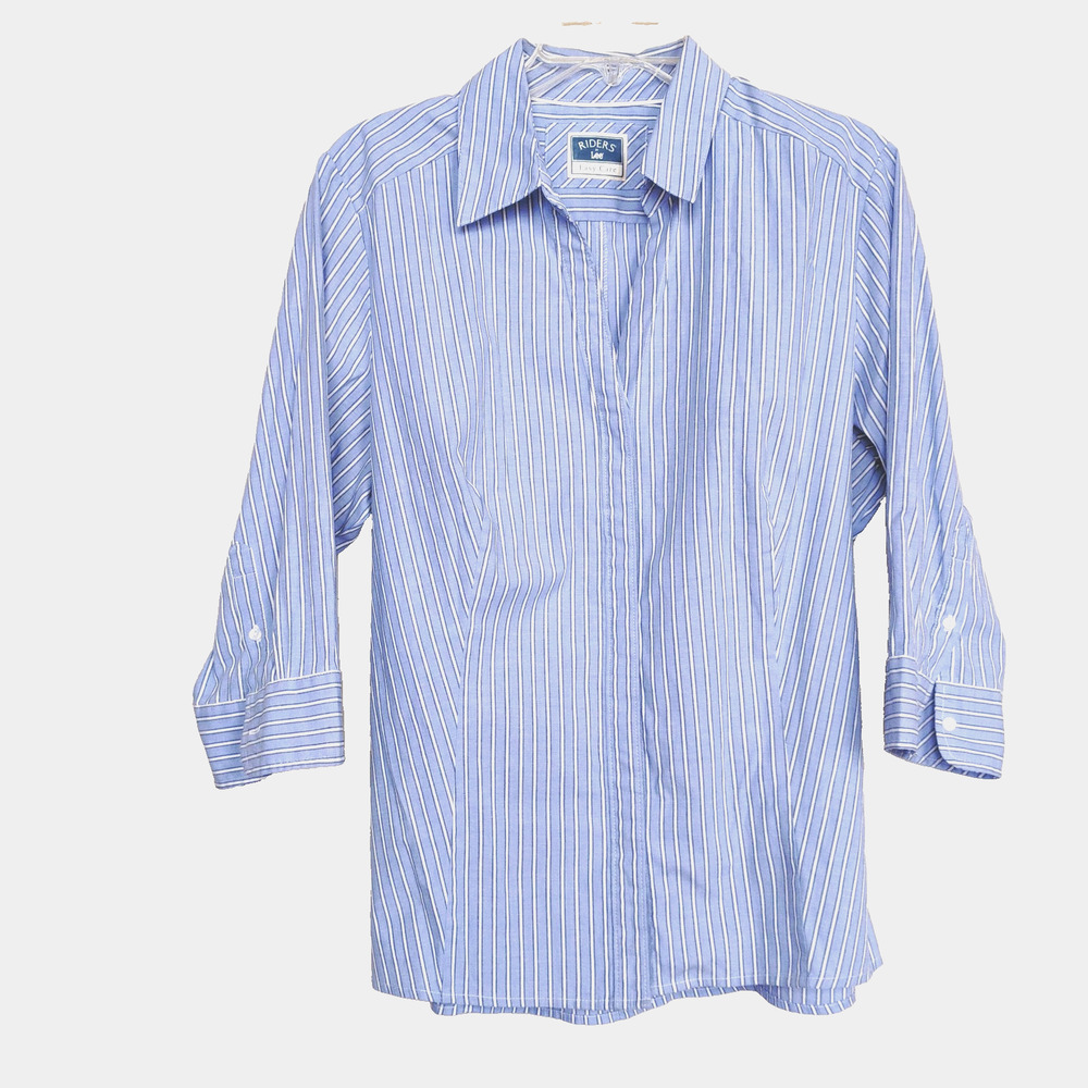 Riders by Lee Women's Blouse Cotton Button-up ~ Size XL